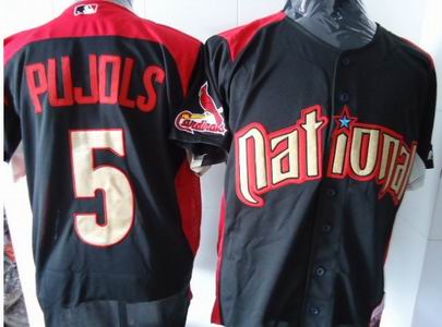 National League  St. Louis Cardinals #5 Albert Pujols 2011 All-Star black Jerseys