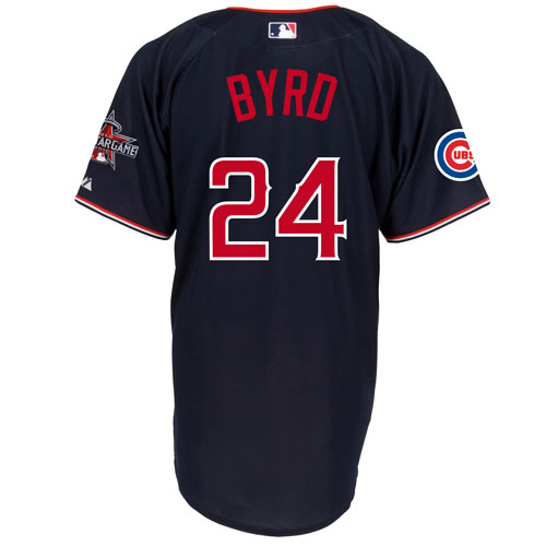 National League Authentic Chicago Cubs #24 Marlon Byrd 2010 All-Star Jerseys blue