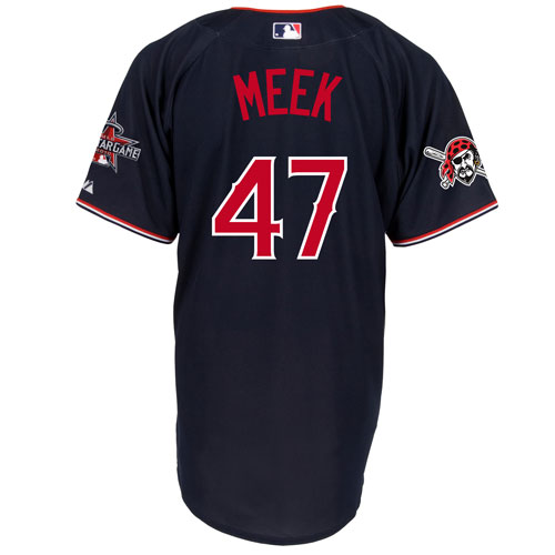 National League Authentic Pittsburgh Pirates #47 Evan Meek 2010 All-Star Jerseys blue