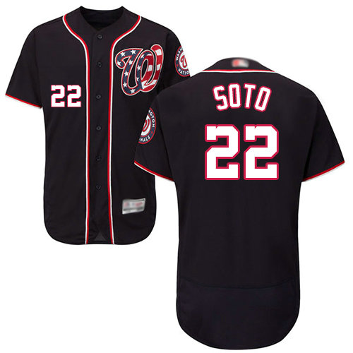 Nationals #22 Juan Soto Navy Blue Flexbase Authentic Collection Stitched Baseball Jersey