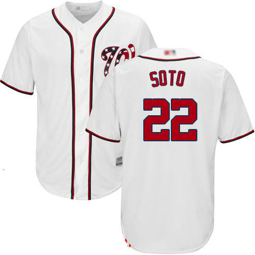 Nationals #22 Juan Soto White New Cool Base Stitched Baseball Jersey