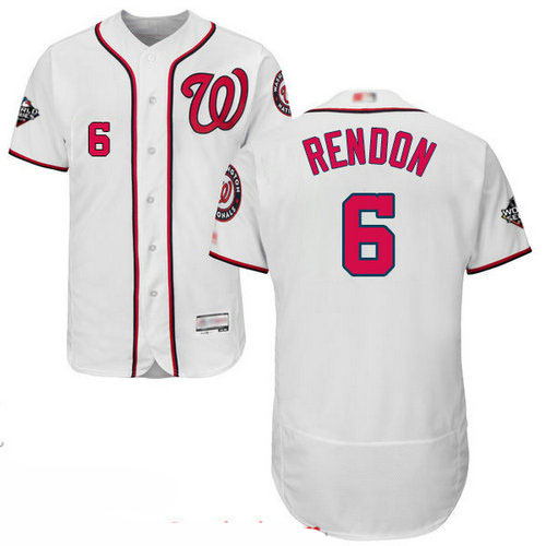Nationals #6 Anthony Rendon White Flexbase Authentic Collection 2019 World Series Bound Stitched Baseball Jersey