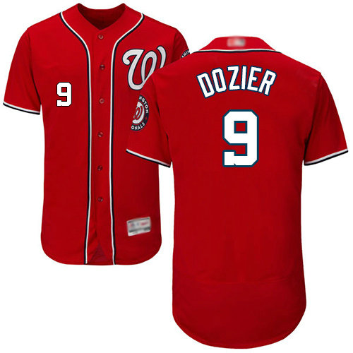 Nationals #9 Brian Dozier Red Flexbase Authentic Collection Stitched Baseball Jersey