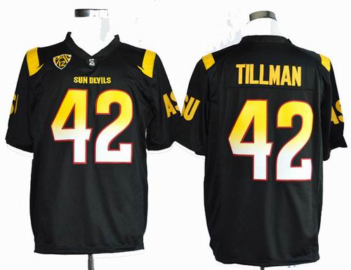 Ncaa 2013 Arizona State Sun Devis (ASU) Pat Tillman 42 College Football black Jerseys