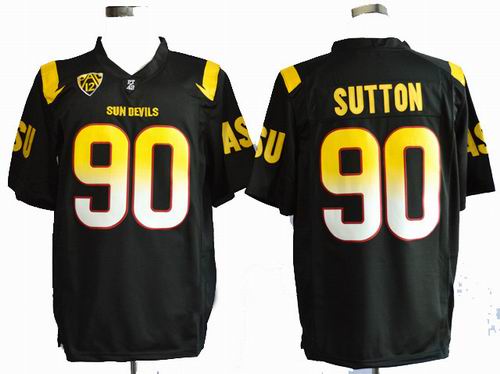 Ncaa 2013 Arizona State Sun Devis (ASU) Will Sutton 90 College Football black Jerseys