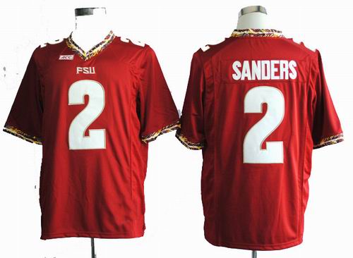 Ncaa 2013 Florida State Seminoles (FSU) Deion Sanders 2 College Football red Jerseys
