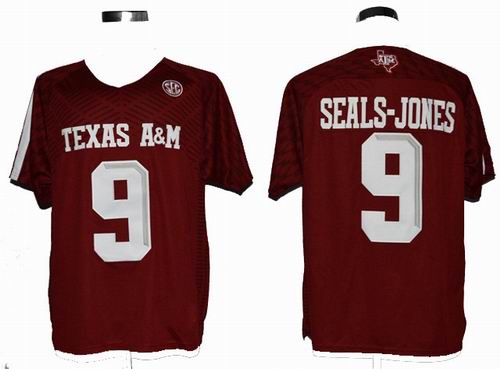 Ncaa 2013 Texas A&M Aggies Ricky Seals-Jones 9 College Football Authentic Techfit maroon Jerseys