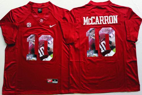 Ncaa Alabama Crimson Tide #10 A.J McCarron red limited fashion jerseys