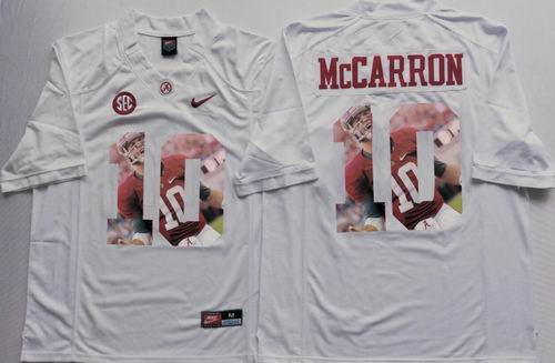 Ncaa Alabama Crimson Tide #10 A.J McCarron white limited fashion jerseys