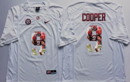 Ncaa Alabama Crimson Tide #9 Amari Cooper white limited fashion jerseys