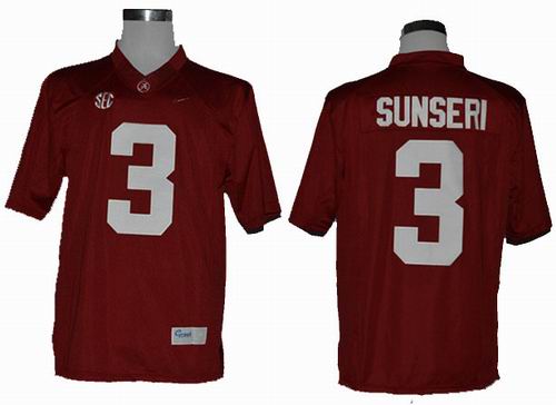 Ncaa Alabama Crimson Tide Vinnie Sunseri 3 College Football Limited Crimson Jerseys