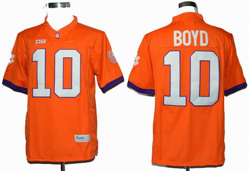 Ncaa Clemson Tigers Tajh Boyd 10 College Football Limited orange Jerseys
