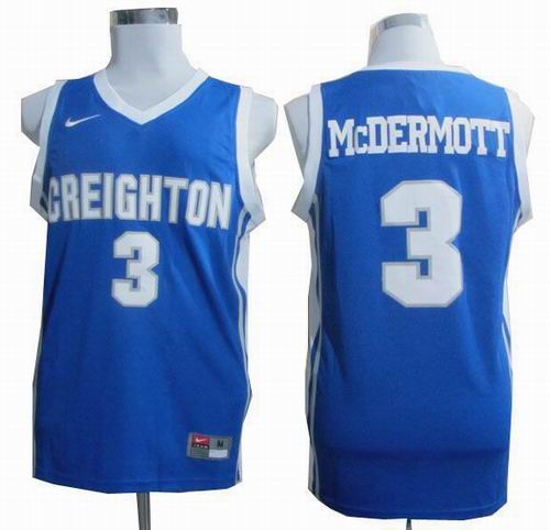 Ncaa Creighton Blue jays Doug McDermott 3 Blue College Basketball Jerseys