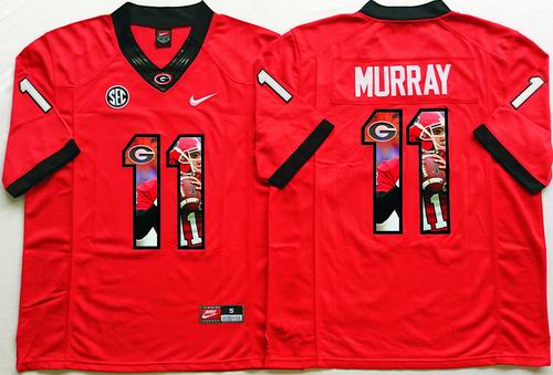Ncaa Georgia Bulldogs #11 Aaron Murray red limited fashion jerseys
