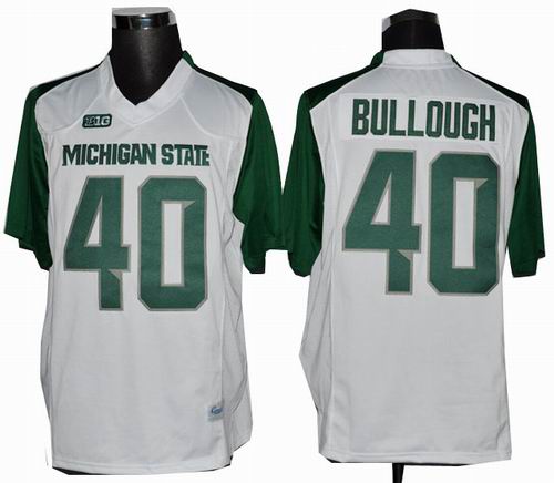Ncaa Michigan State Max Bullough #40 College Football white Jerseys