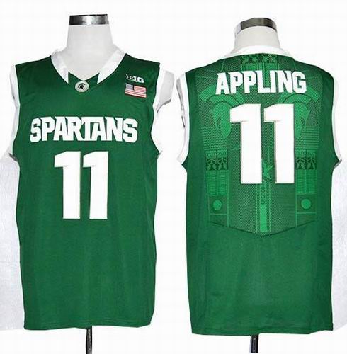 Ncaa Michigan State Spartans Keith Appling 11 College Football Basketball green Jersey
