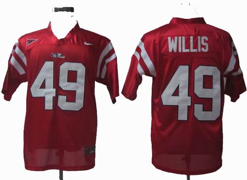 Ncaa Ole Miss Rebels Patrick Willis 49 Red College Football Jerseys