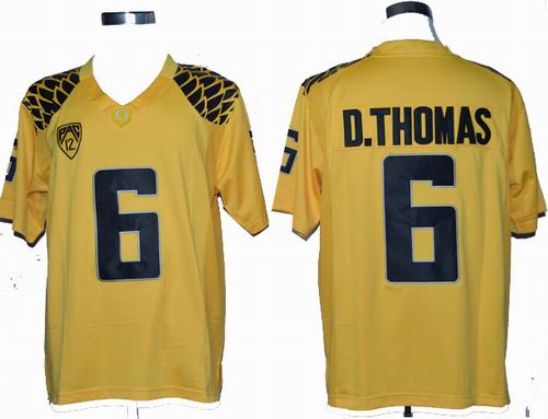 Ncaa Oregon Duck De'Anthony Thomas 6 College Football Limited yellow Jerseys
