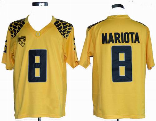 Ncaa Oregon Duck Marcus Mariota 8 College Football Limited Yellow Jerseys