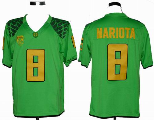 Ncaa Oregon Duck Marcus Mariota 8 College Football Limited apple green Jerseys