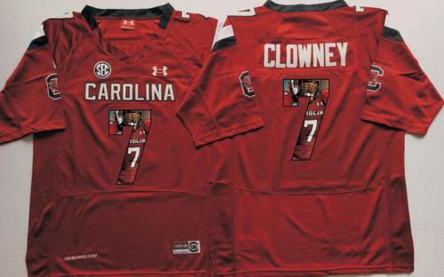Ncaa South Carolina Gamecock #7 Javedeon Clowney red fashion jerseys