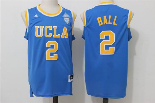 Ncaa UCLA Bruins #2 Lonzo ball Blue PAC-12 Patch Jersey
