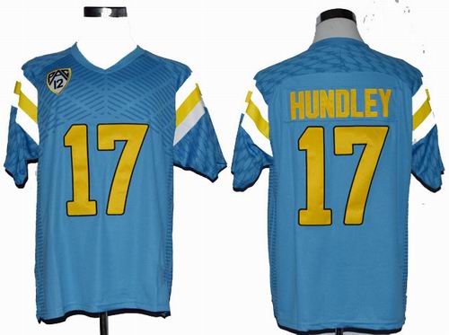 Ncaa UCLA Bruins Brett Hundley 17 College Football Techfit Authentic blue Jerseys