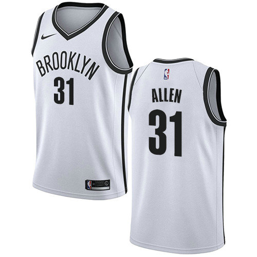 Nets #31 Jarrett Allen White Basketball Swingman Association Edition Jersey