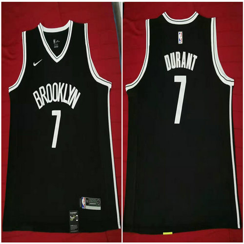 Nets 7 Kevin Durant Black Nike Swingman Jersey