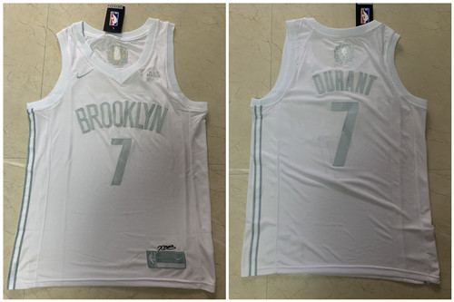 Nets 7 Kevin Durant White Nike Swingman MVP Jersey