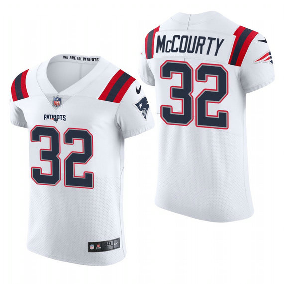 New England Patriots #32 Devin Mccourty Nike Men's White Team Color Men's Stitched NFL 2020 Vapor Untouchable Elite Jersey