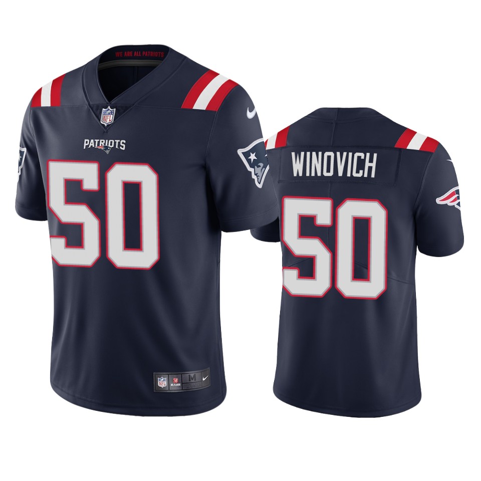 New England Patriots #50 Chase Winovich Men's Nike Navy 2020 Vapor Limited Jersey