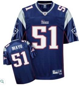 New England Patriots #51 Jerod Mayo Team Color Jerseys blue