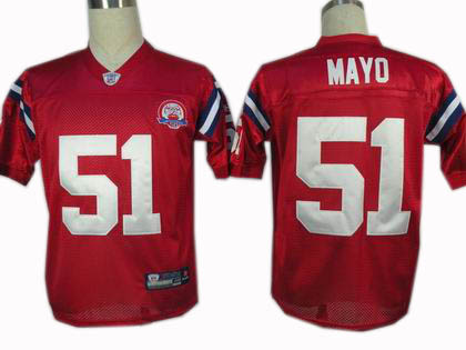 New England Patriots #51 Jerod Mayo jerseys red
