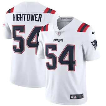 New England Patriots #54 Dont'a Hightower Men's Nike White 2020 Vapor Limited Jersey