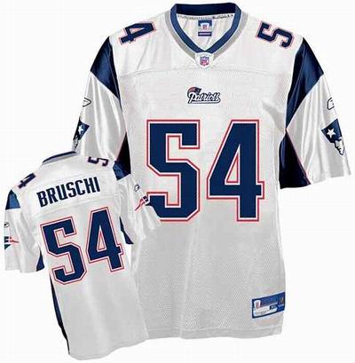 New England Patriots #54 Tedy Bruschi White Jersey