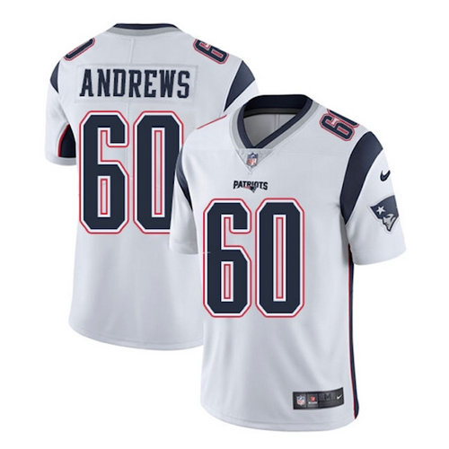 New England Patriots #60 David Andrews White vapor limited jersey