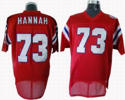 New England Patriots #73 John Hannah Throwback Jersey RED