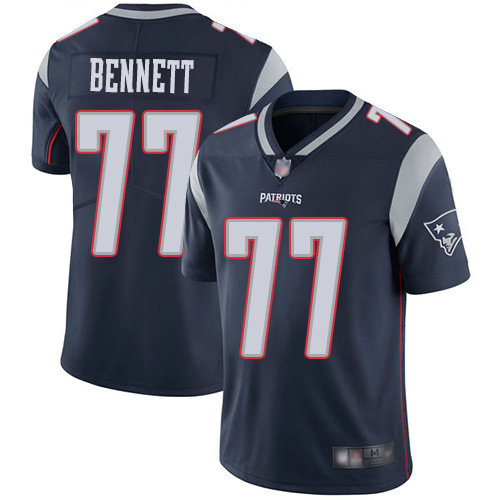 New England Patriots #77 Michael Bennett Navy Vapor Untouchable Limited Jersey
