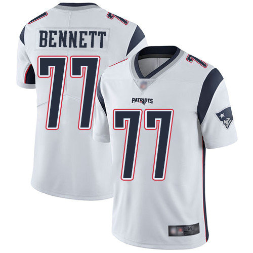 New England Patriots #77 Michael Bennett White Vapor Untouchable Limited Jersey