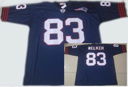 New England Patriots #83 Wes Welker jerseys blue throwback jerseys