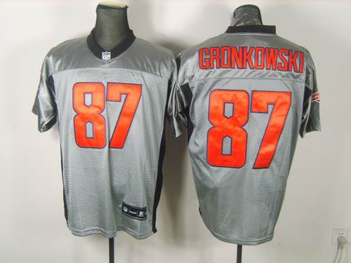 New England Patriots #87 Rob Gronkowski 2012 Gray shadow jerseys