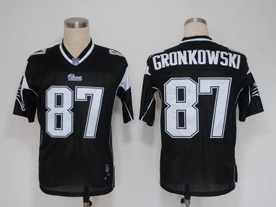 New England Patriots #87 Rob Gronkowski full black Jersey