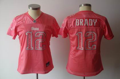 New England Patriots 12# Tom Brady red Women Sweetheart jerseys