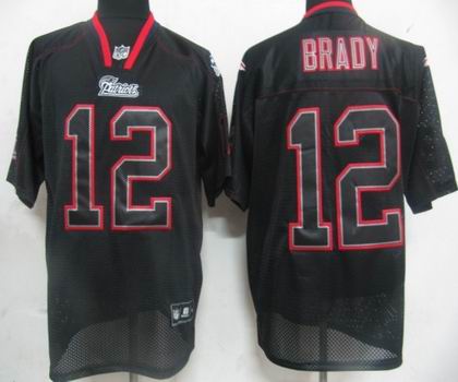New England Patriots 12 Tom Brady Black Field Shadow Premier Jersey