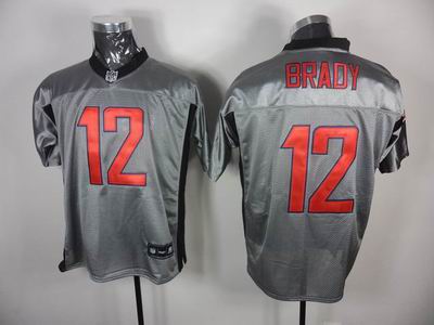 New England Patriots 12 Tom Brady Gray shadow jerseys
