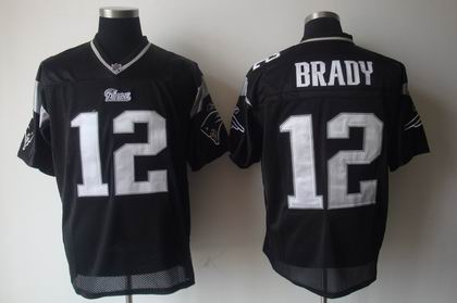 New England Patriots 12 Tom Brady full Black jerseys