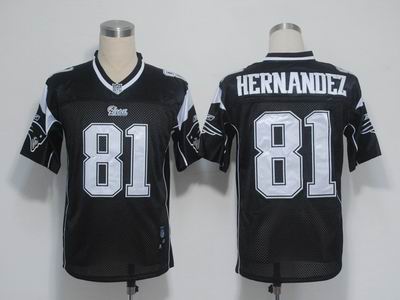 New England Patriots 81 Hernandez Black