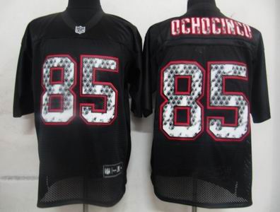 New England Patriots 85 OCHOCINCO Black United Sideline Jerseys