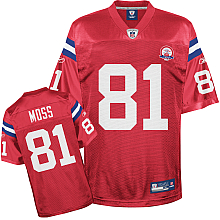 New England Patriots AFL 50th Anniversary #81 Randy Moss Color RED Jersey